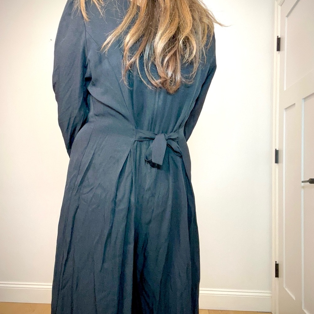 Vintage 90s Express Black Long Sleeve Palazzo Jumpsuit with Back-tie - Picture 6 of 6